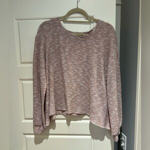 Pink waffle sweater